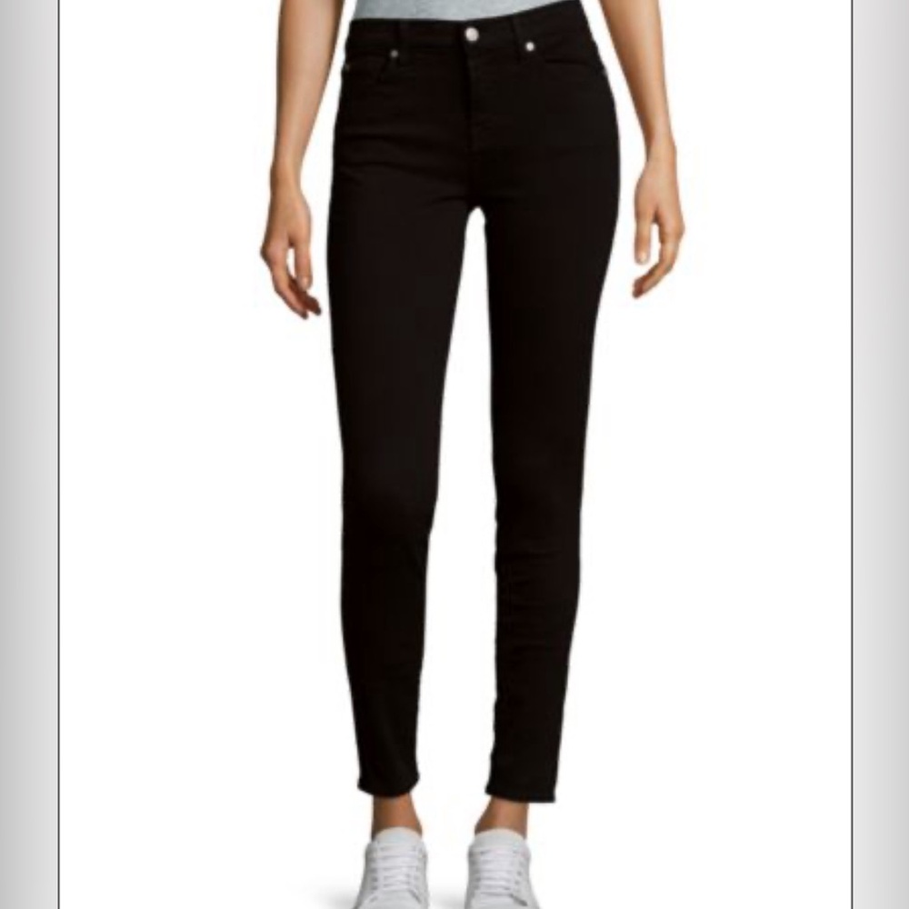 7 For All Mankind Black Skinny Jean Size 27